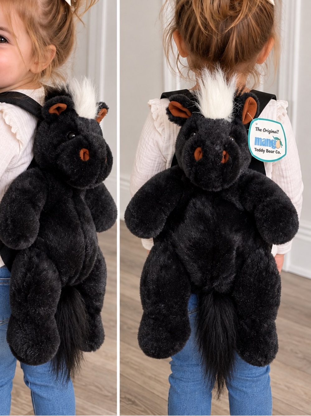 Vintage Mango Teddy Bear Co. Plush Horse Backpack 90s Original Tags Rare